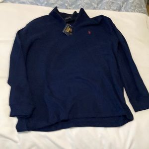XXL Polo by Ralph Lauren navy sweater with zipper BNWT